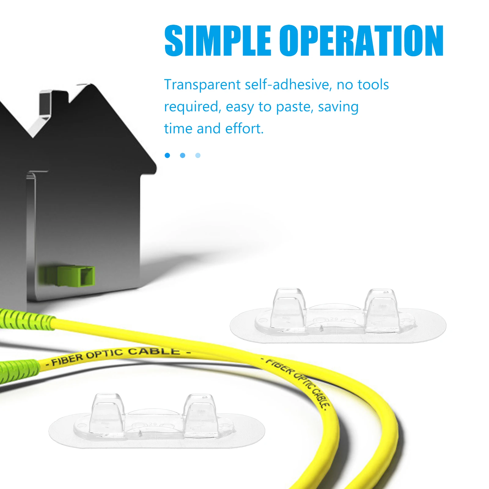 

10Pcs Cable Holder Fixed Wire Organizer Transparent Self Adhesive Desk Wire Management Cord Keeper Home Office