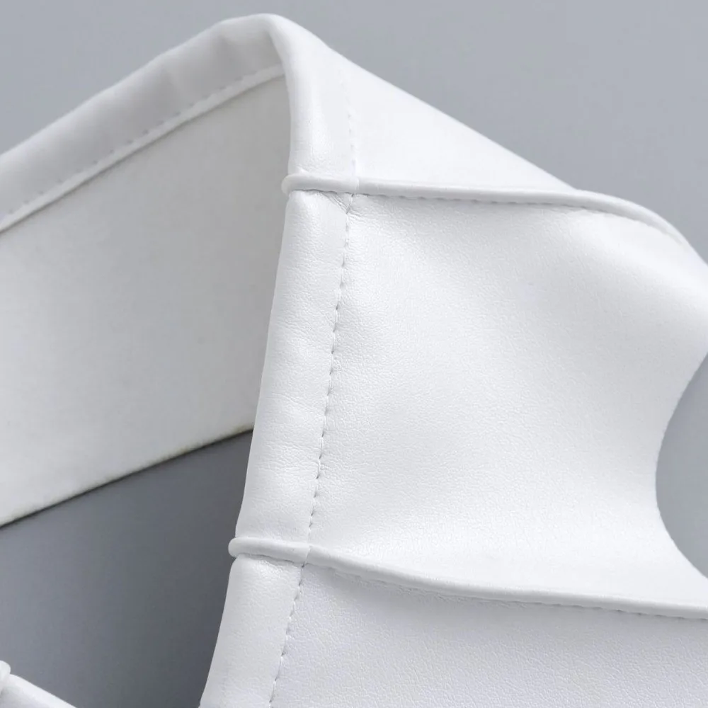 New White Pleated Fake Collar Court Style Lightweight False Collar Ties Removable False Collar Women's Outfits