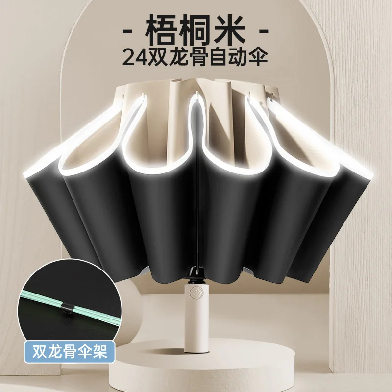 Fully automatic reverse umbrella, large sesistant sun umbrella