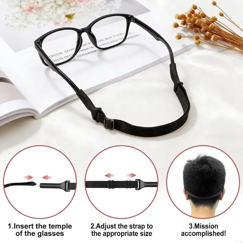 

5Pcs Adjustable Nonslip Eyeglass Holder Thickened Nylon Sleeve For Active Use 6XDA