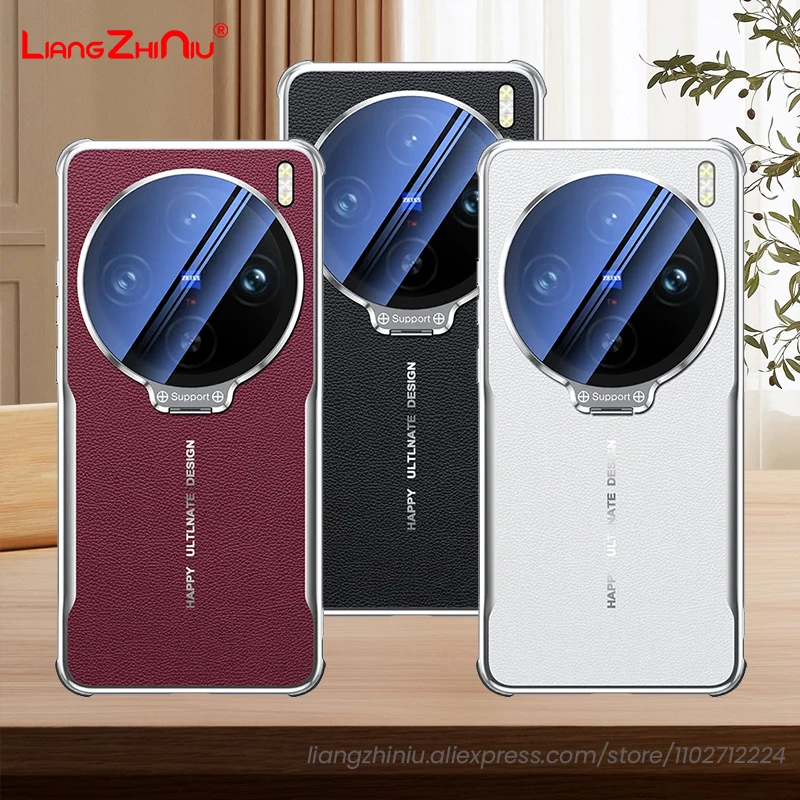 

Кожаный чехол для телефона Vivo X200 Ultra X200 Pro X200 Pro Mini X200s X200, чехол для объектива, подставка для включения/выключения, полное покрытие, противоударный чехол