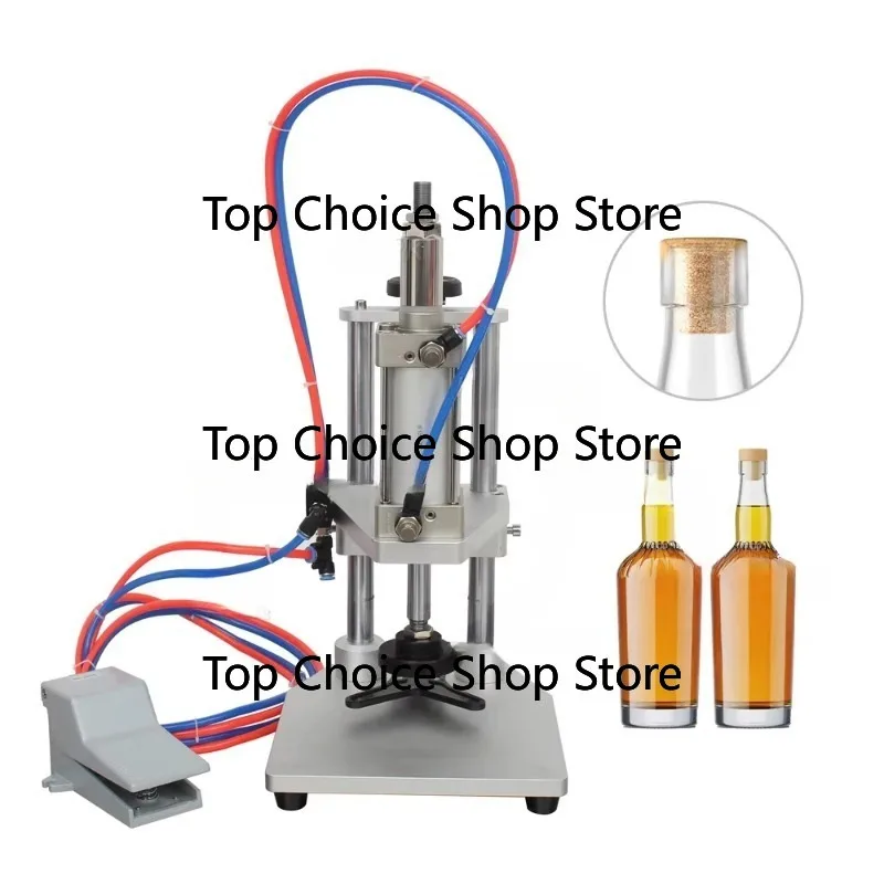 Pneumatic Semi-Automatic T-Cork Press Capping Machine for Glass Bottles