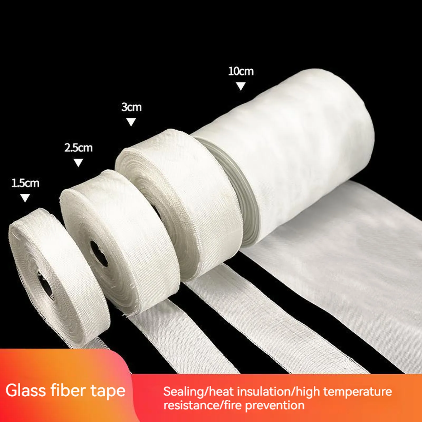US Stock 1 rotolo di nastro in tessuto di fibra di vetro E-Glass 2 "larghezza 27 metri 50 mm x 25 m Tessuto semplice in fibra