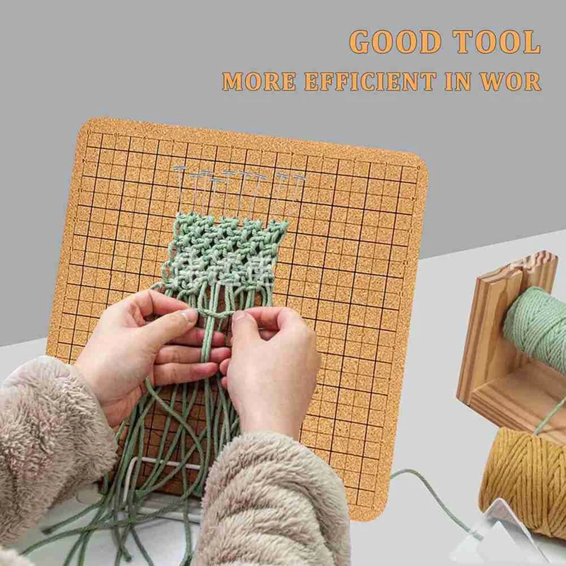 Braiding Board And Pin Set With Holder Double Sided Braiding Board,For Braiding Bracelets,Knotting Rope Macrame Kit