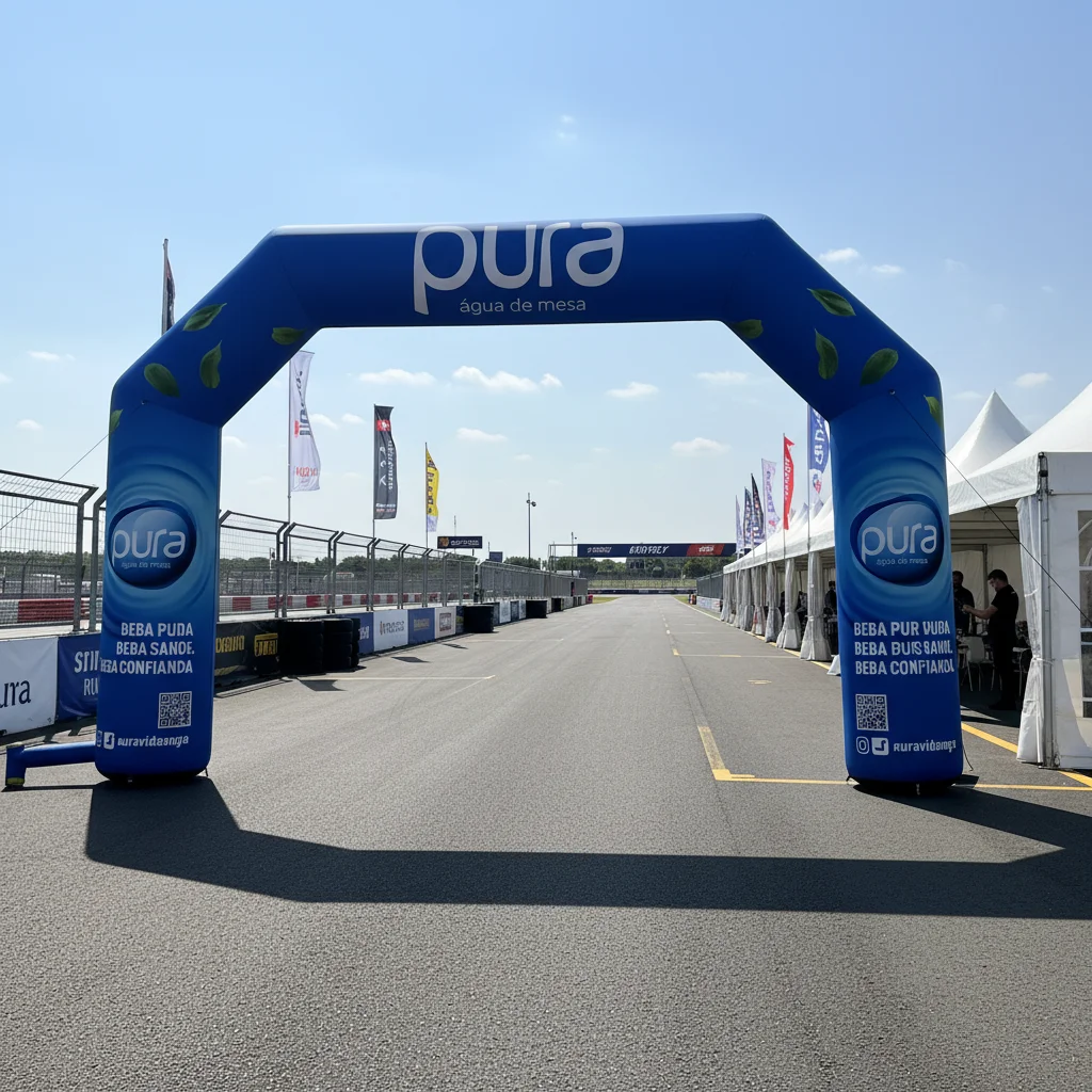 Wholesale Inflatable Arch Gate Fire Retardant TPU Inflatable Start and Finish Line for Sports Events Festivals OEM Size