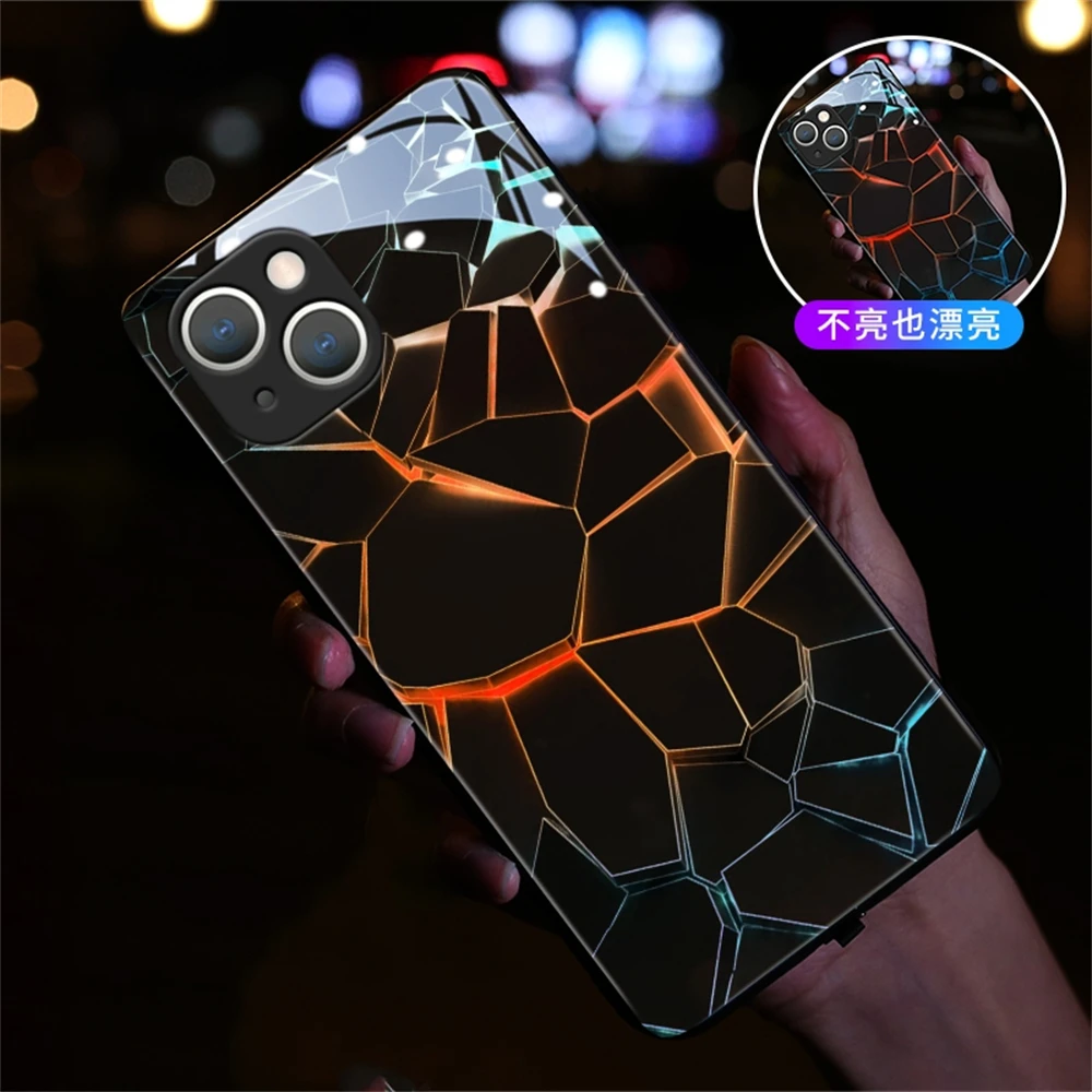 Advanced Technology Smart Voice-activated Luminous LED Phone Case For Samsung S24 S23 S22 S21 S20 FE Note 10 20 Plus Ultra A54