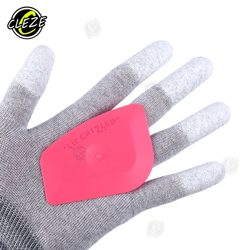 CLEZE Pink Soft Squeegee Blue Flat Scraper Tool for Vinyl Wrap Car Wrapping Label Sticker PPF Window Tint Film Installation Tool