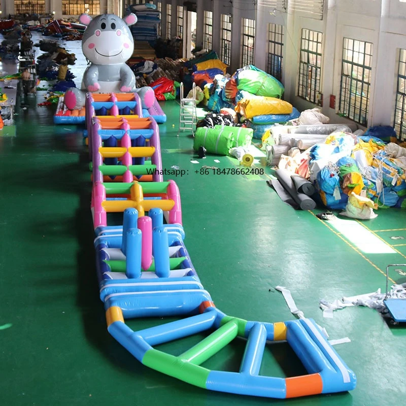 

Large Commercial Resort Inflatable Water Slide & Obstacle Course with PVC Material Factory Direct Sale