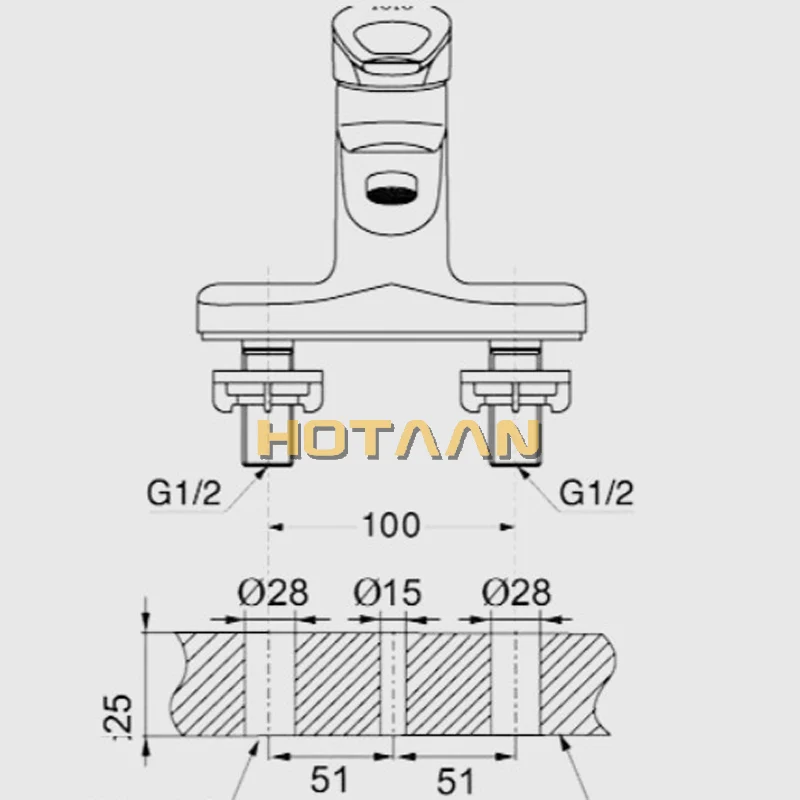. Deck mounted two hole bathroom basin mixer, bathroom faucet water mixer , basin tap with 2 pcs hose pipe YT-5038