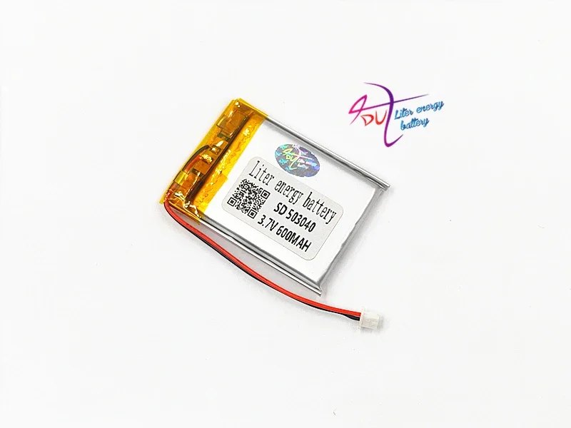 JST 1.25mm 2pin 3.7V 600mAh battery 503040 Lithium Polymer Rechargeable Battery For Mp3 DVD Camera GPS PSP bluetooth electronics