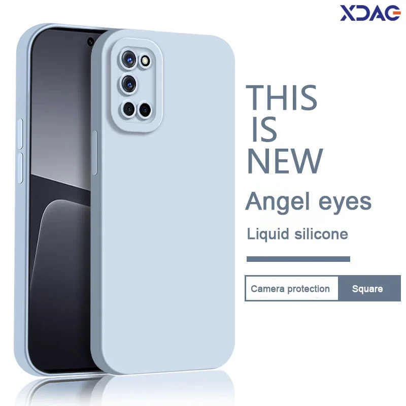 Angel Eyes Mobile Phone Case for OPPO A92 A72 A52 4G Luxury Solid Color Matte Soft Square Lens Protection Shockproof Back Covers