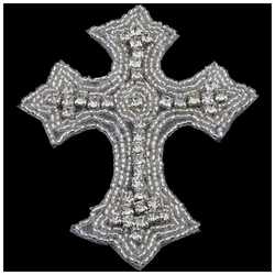 6PC Handmade Bling Beaded AB Rhinestone Applique Sew On Manual Flatback Crystal Flower Cloth for Dresses Craft Supplies