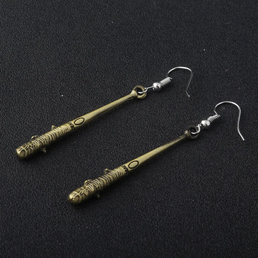 The Walking Dead Earrings Gam Bronze Metal Ear Bone Clip For Men Party Use Jewelry Cosplay Custom Accessories Gift