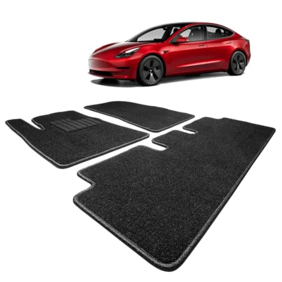 

for Tesla Model 3 Floor Mats Carpet 2025-2017 Car Floor Mats Anti-Slip for Model 3 All Weather Protector Automotive Front and R