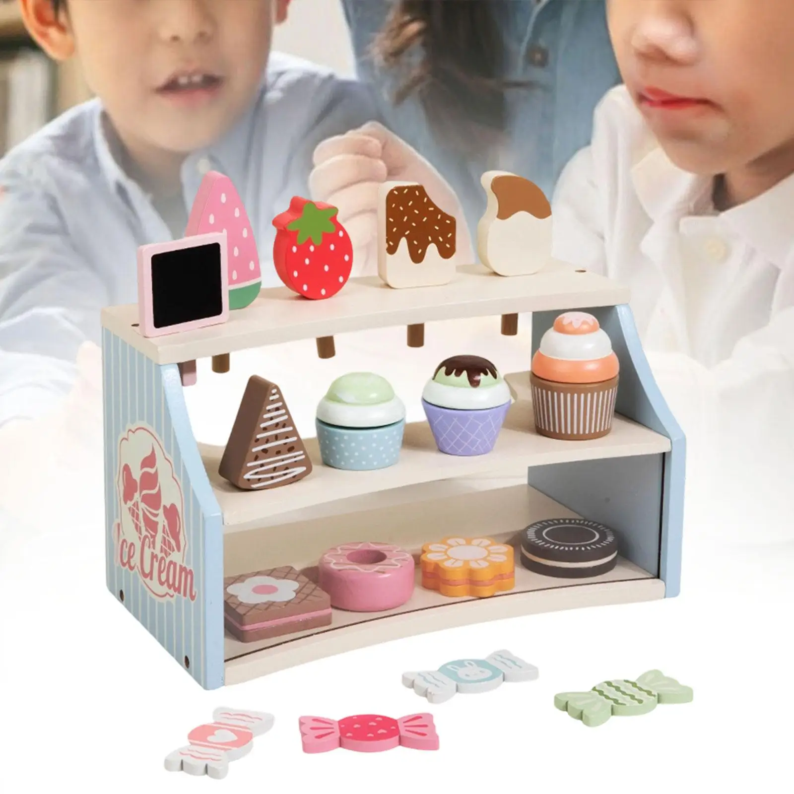 

Игровой набор «Десерты»: развивающая игрушка для детей, развивающая социальные навыки, набор игрушек-еды для детей, игрушки для магазина мороженого, подарки на праздники