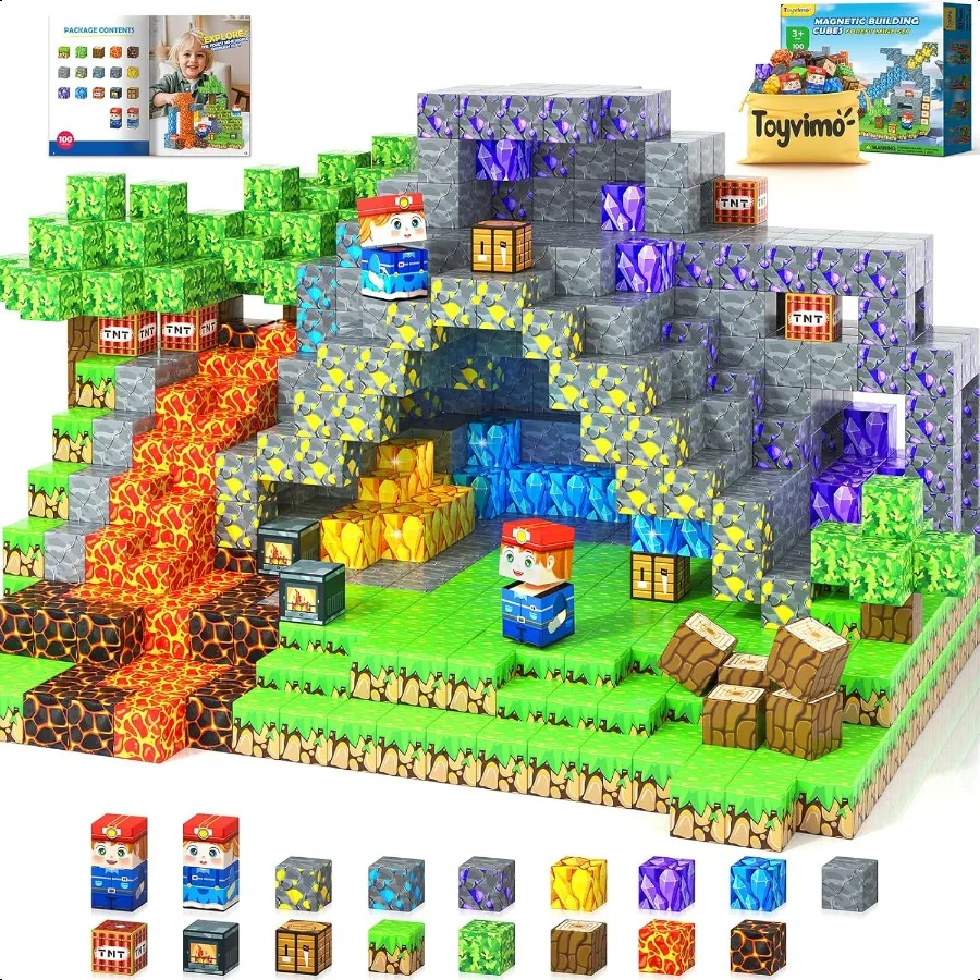 

Magnetic Blocks 100PCS Toys Magnetic Building Blocks Sensory Stem Boys Toys Ages 35 46 57 Classroom Must Haves 3 4 5 6 7 8 9 10