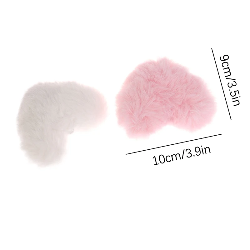 Dobrável Soft Fur Nail Mat, Foto do fundo, Almofada de descanso de mão, Equipamento para unhas, Almofada Prática do Amor, Posando Prop, Branco e Rosa