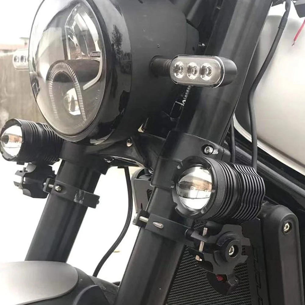 1Set Motorcycle Extension Bar Bracket Spotlight Off-Road External Fixed Lamp Holder Fork Handle