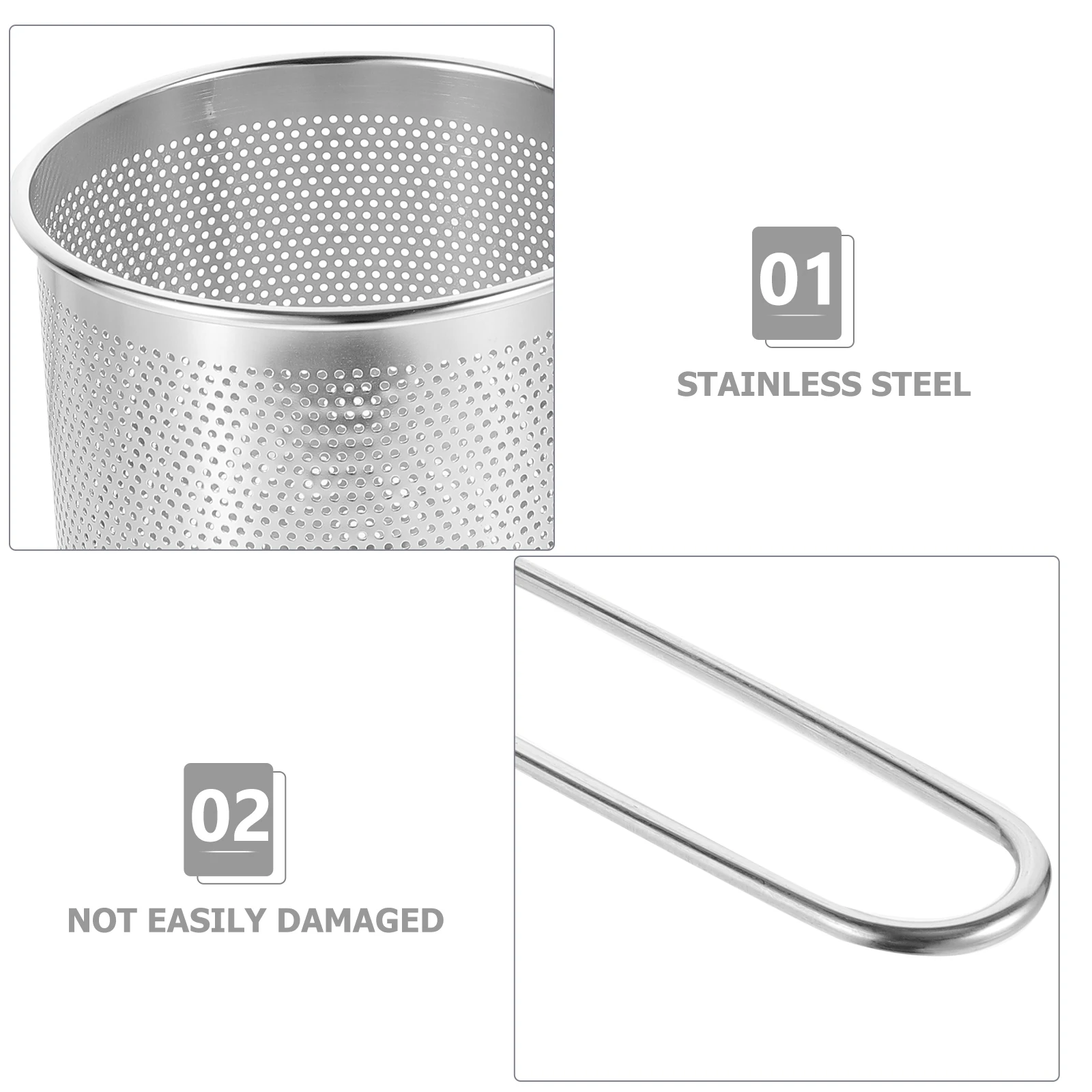Small Fryer Basket Mini Deep Pan with Lid Baskets Oil Frying Pot Stainless Steel