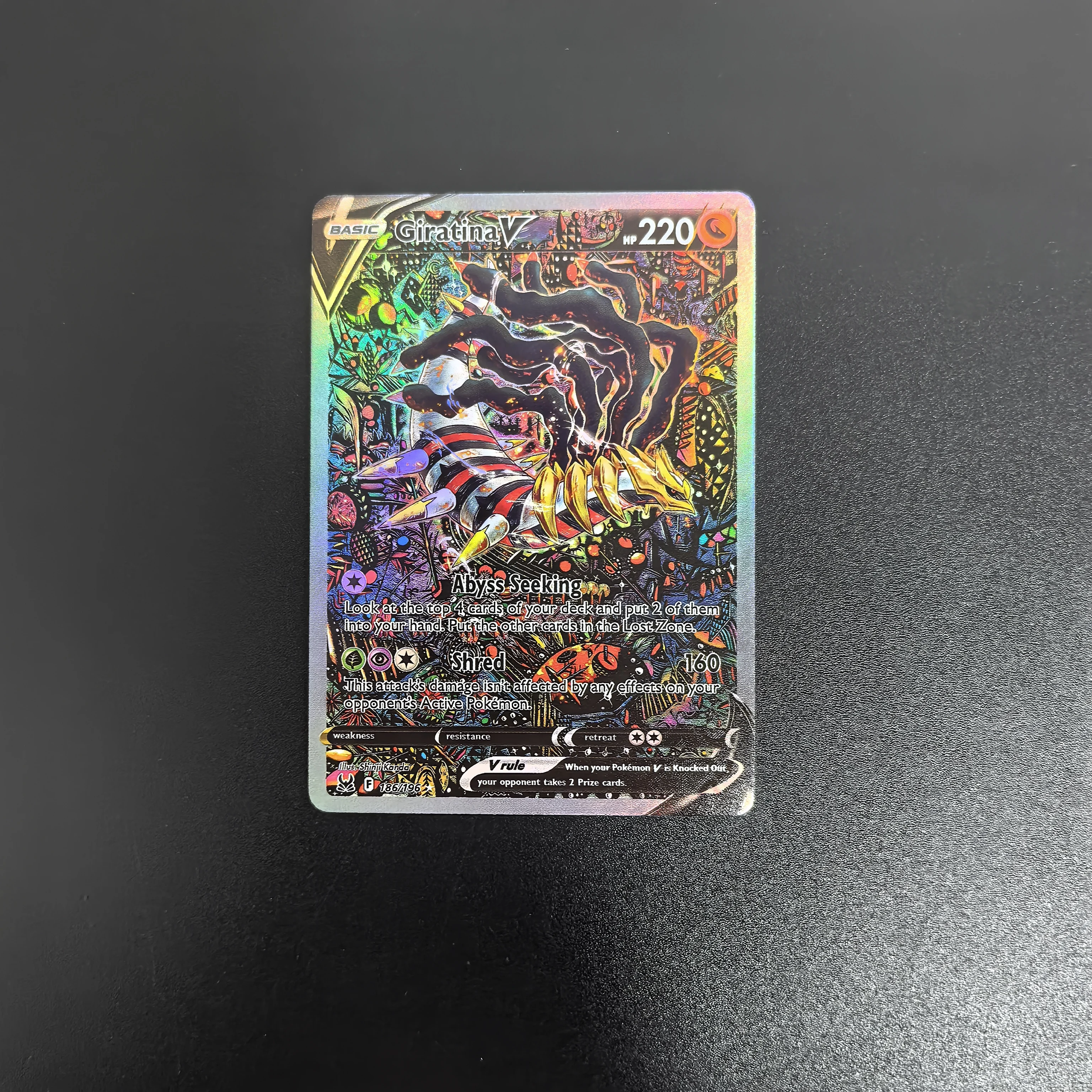 7PCS PTCG Pokemon English SR Rayquaza Giratina Lugia Charizard V Toys Hobbies Hobby Collectibles Game Collection Anime Card Gift