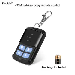 433MHz Wireless Remote Control 4 Channel Automatic Cloning Electric Gate Garage Door Transmitter Duplicator RF Key Fob Control