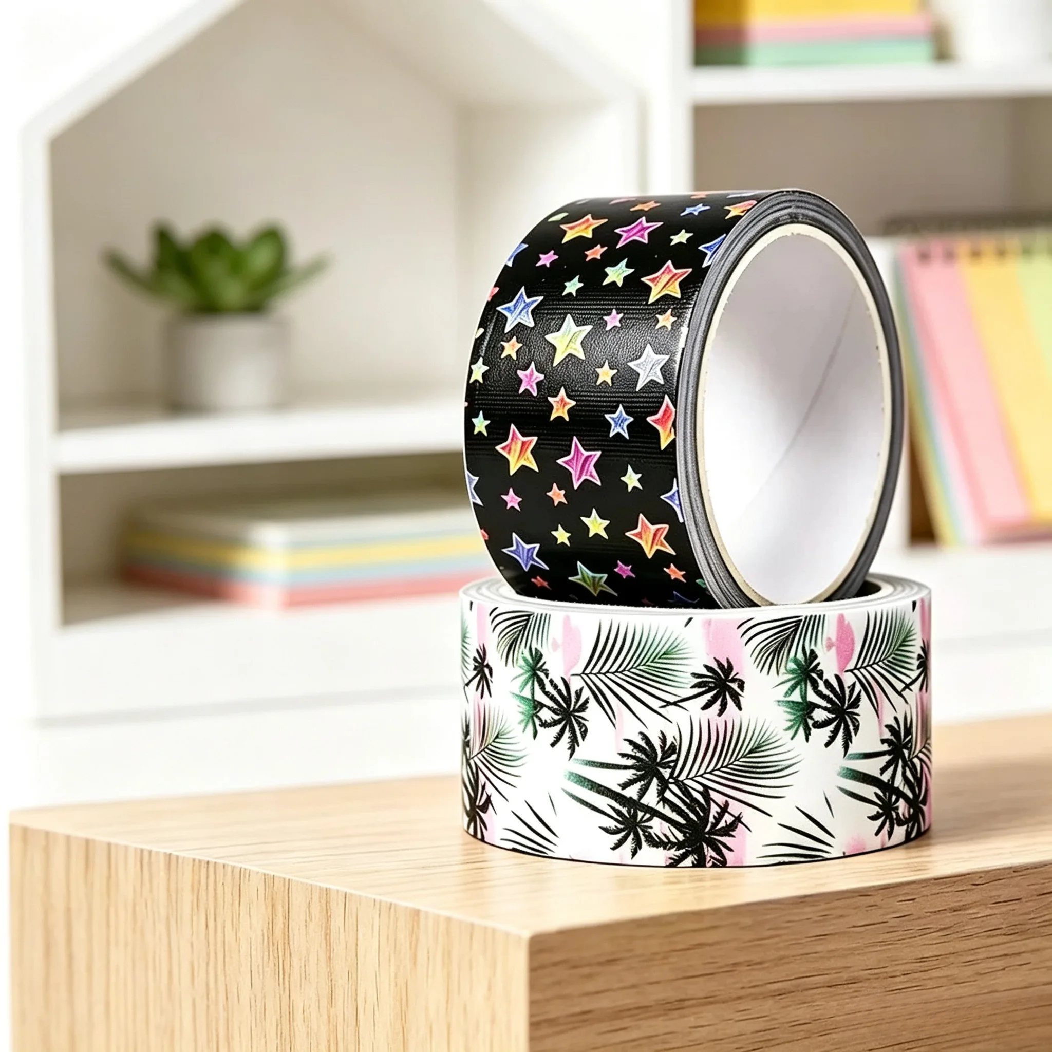 2026 Neues 10M Tropisches Palmblatt-Klebeband-Set – 1 Rolle Klebeband für Wanddekoration, Bullet Journal, DIY-Bastelarbeiten