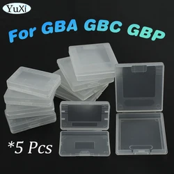5Pcs Clear Game Cartridge Case Para Gameboy Advance GBA GBC GBP Plastic Dustproof Box Cover Para Nintend Gameboy Color Pocket