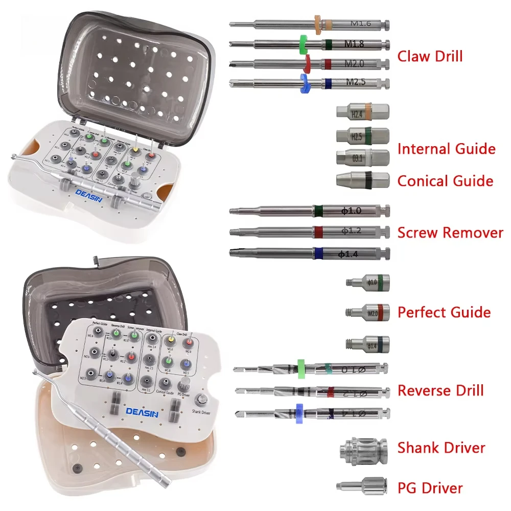 NEW Fractured Screw Removal Kit Repair Tool Universal Dental Stainless Steel Instruments