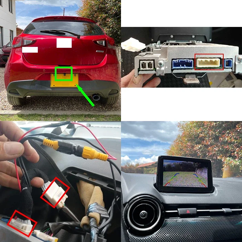 Rear View Camera For Mazda 2 Demio DJ Hatch accessories 2015~2025 Work With Factory Unit Backup Reverse Parking Camera Kit