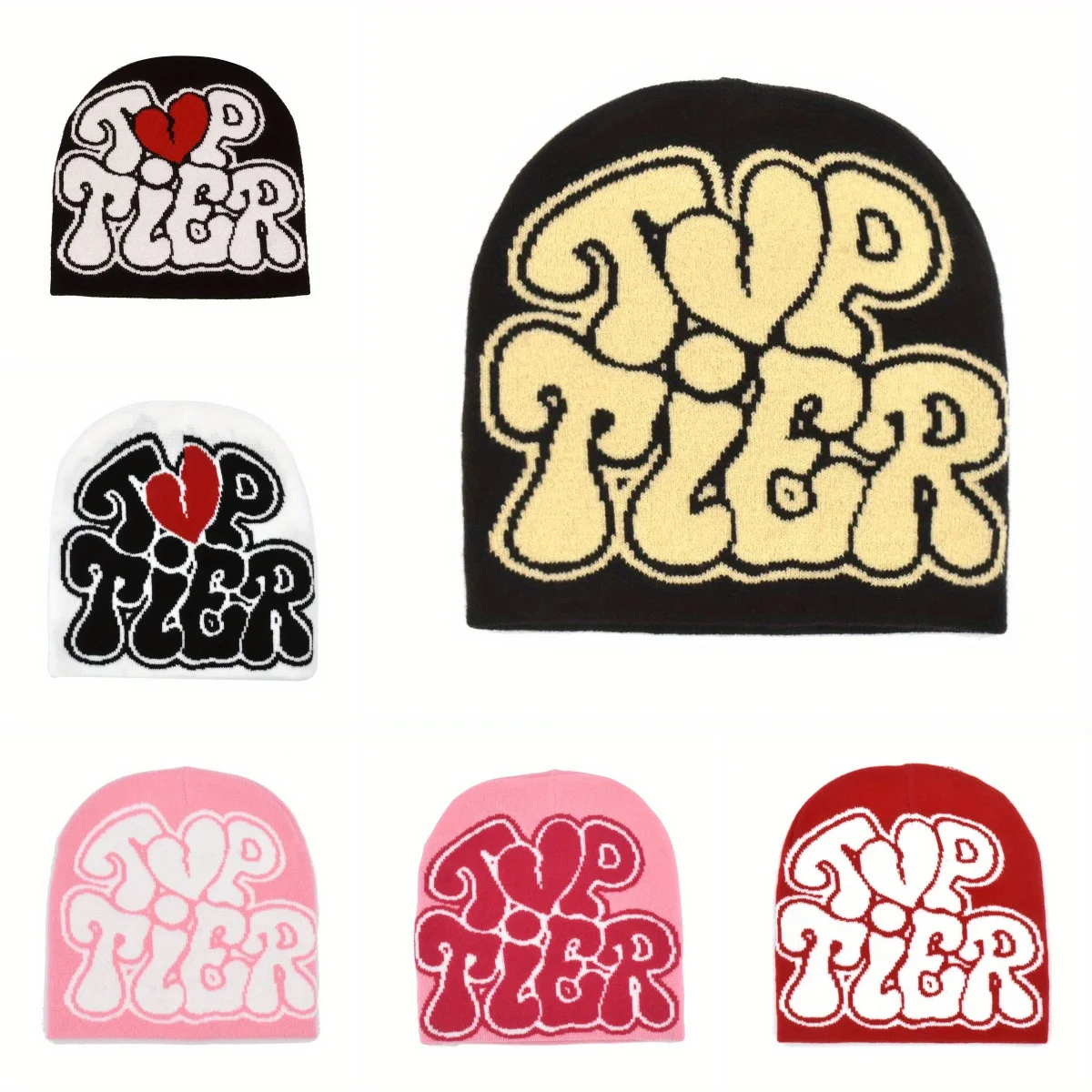 

Alphabet Warm Fashion Hundreds of Warm Hats Cold Knitted Bean Hats Unisex High-Quality Hats