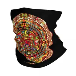 Mexico Maya Aztec Calendar Neck Gaiter Men Women Windproof Winter Bandana Scarf for Ski