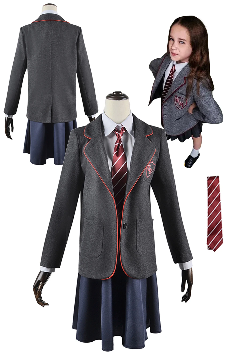 

Women Matilda Cosplay School Uniform Roald Dahl's Matilda The Musical Costume Girls Adult Kids Halloween Party Roleplay Outfits