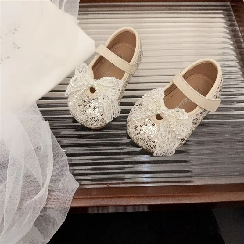 

Spring Autumn Girls Causal Princess Shoes Elegant Bowknot Kids Leather Shoes Toddlers Fashion Children First Walker Flat Shoes