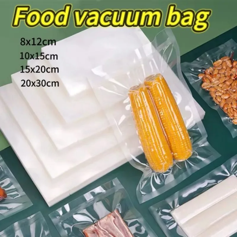 Vakuumverpackungsbeutel für Lebensmittel, transparente Aufbewahrungsbeutel für Lebensmittel, Heißsiegel-Vakuumbeutel für Getreide, Fleisch, Meeresfrüchte, Gemüse, Nüsse