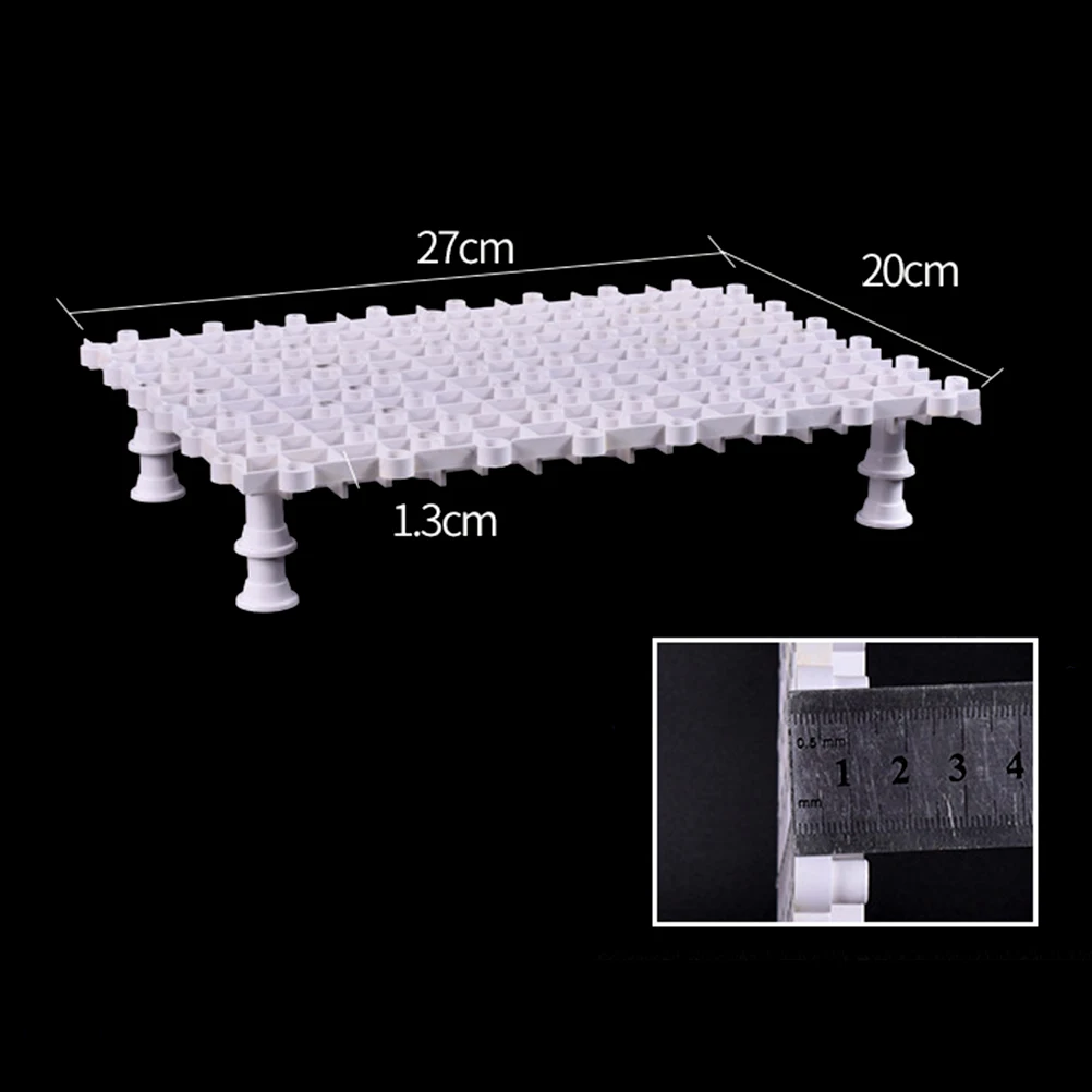 

5pcs Fish Tank Bottom Filter Plate Pvc Splicing Permeable Flat Safe For Fish Tanks Accessories Nail White