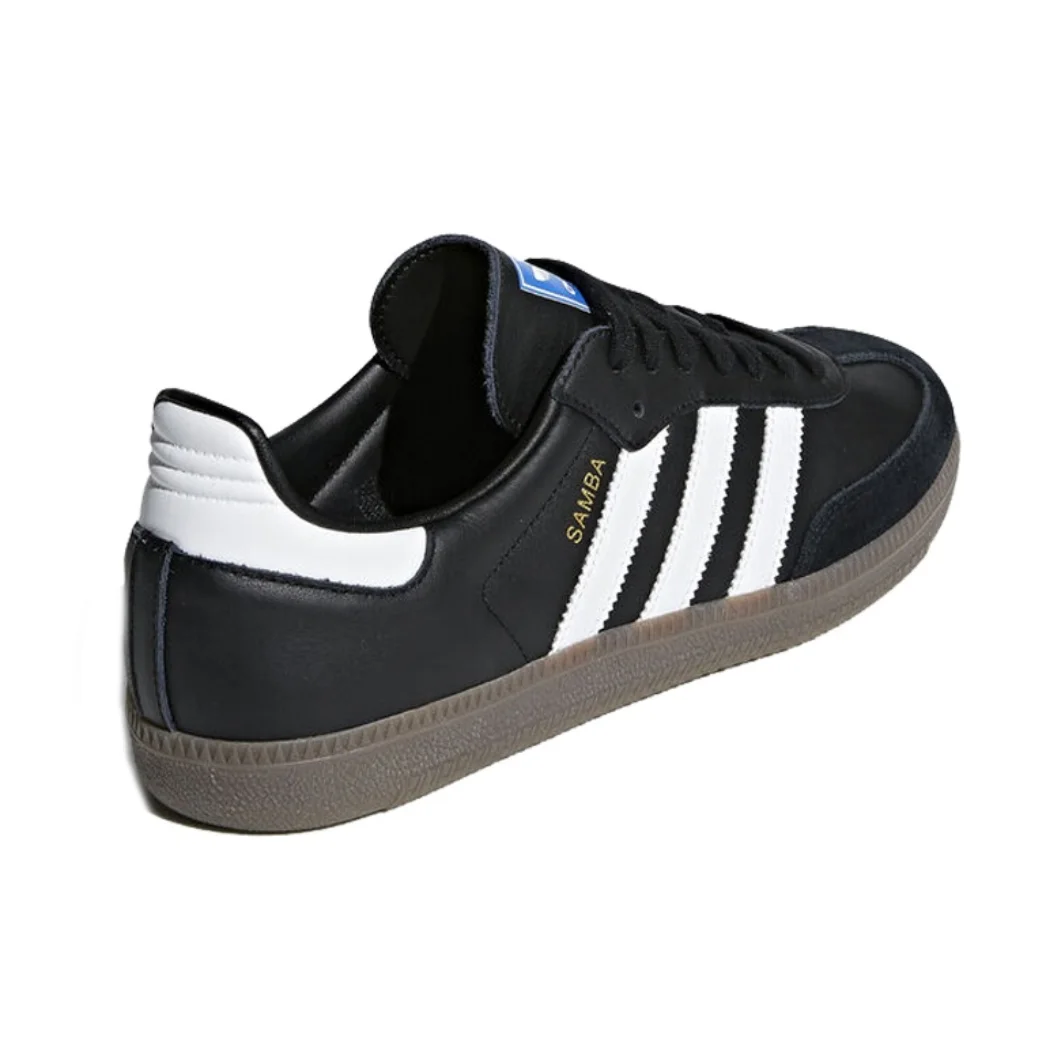 Adidas Originals Samba Low OG Men's and Women's Skateboarding Shoes Classic Sneakers Black and White Colors