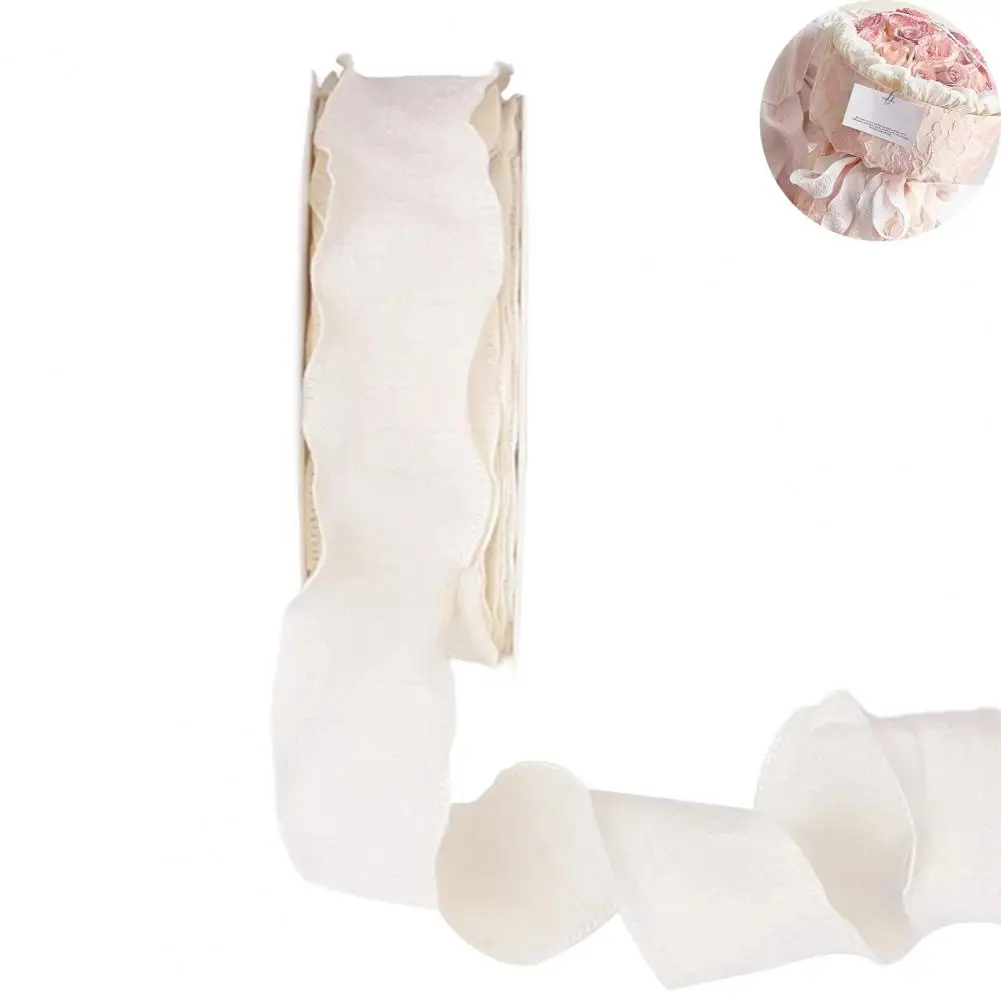 Diy الحرف الشريط الصلبة البوليستر كشكش حافة الشريط Diy بها بنفسك الخياطة هدية التفاف باقات الزفاف زينة عيد الميلاد الأزهار