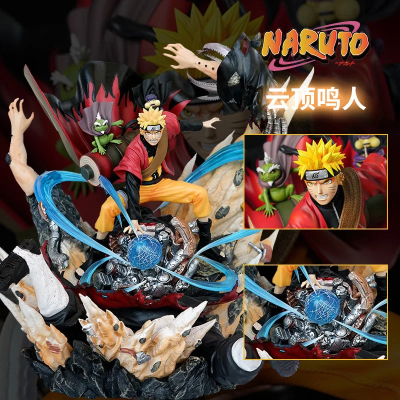 Naruto Anime Figure Uzumaki Naruto Immortal Mode Action Figures toys model Statue Collection Desktop decoration Pendant boy Gift