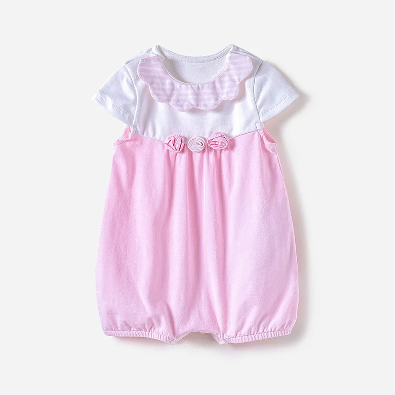 

Baby Jumpsuit2024Summer New Newborn Clothes Baby Girl Rompers Romper Sweet Outing Onesie