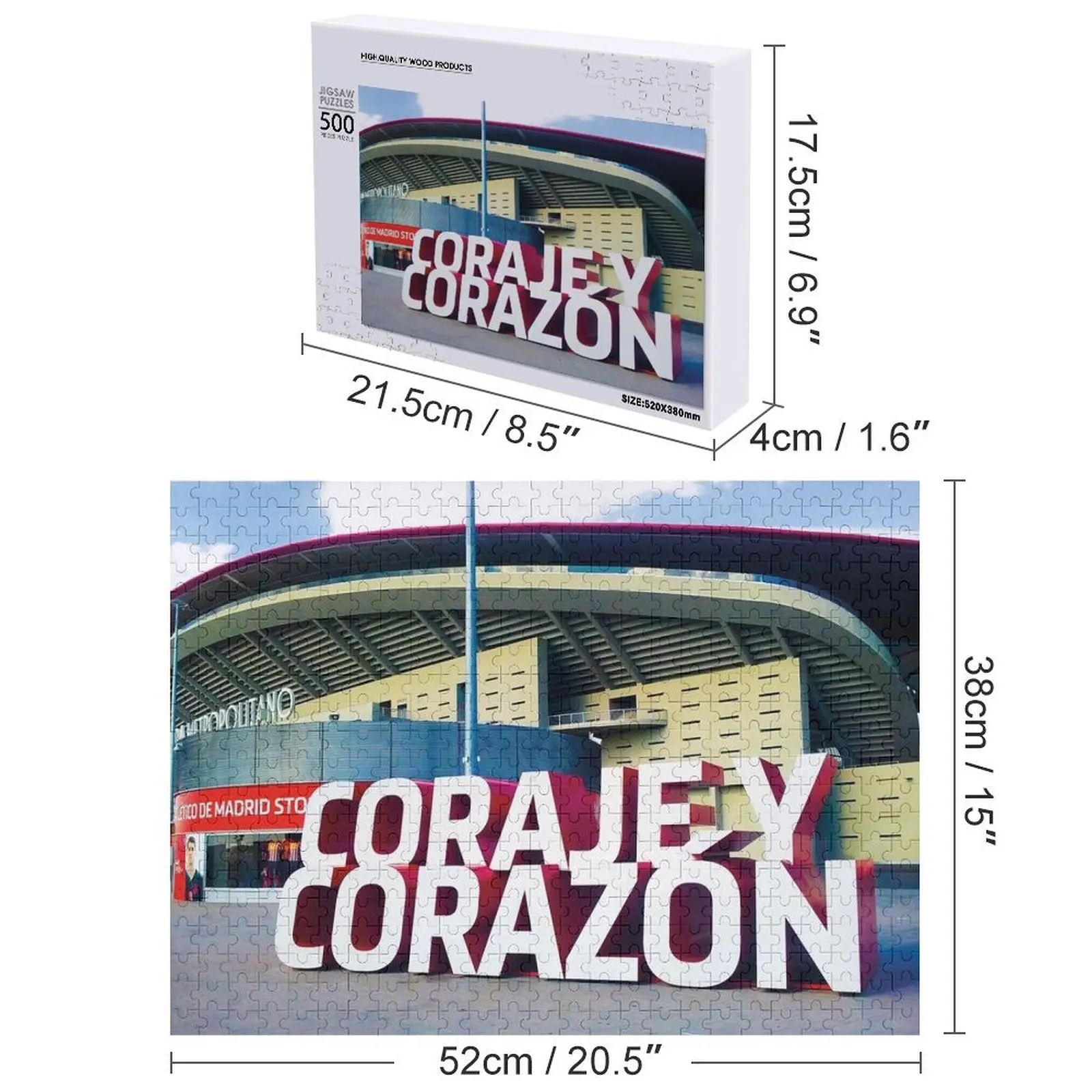 용기와 마음 - 메트로폴리타노 직소 퍼즐 맞춤 선물 나무 상자 퍼즐
