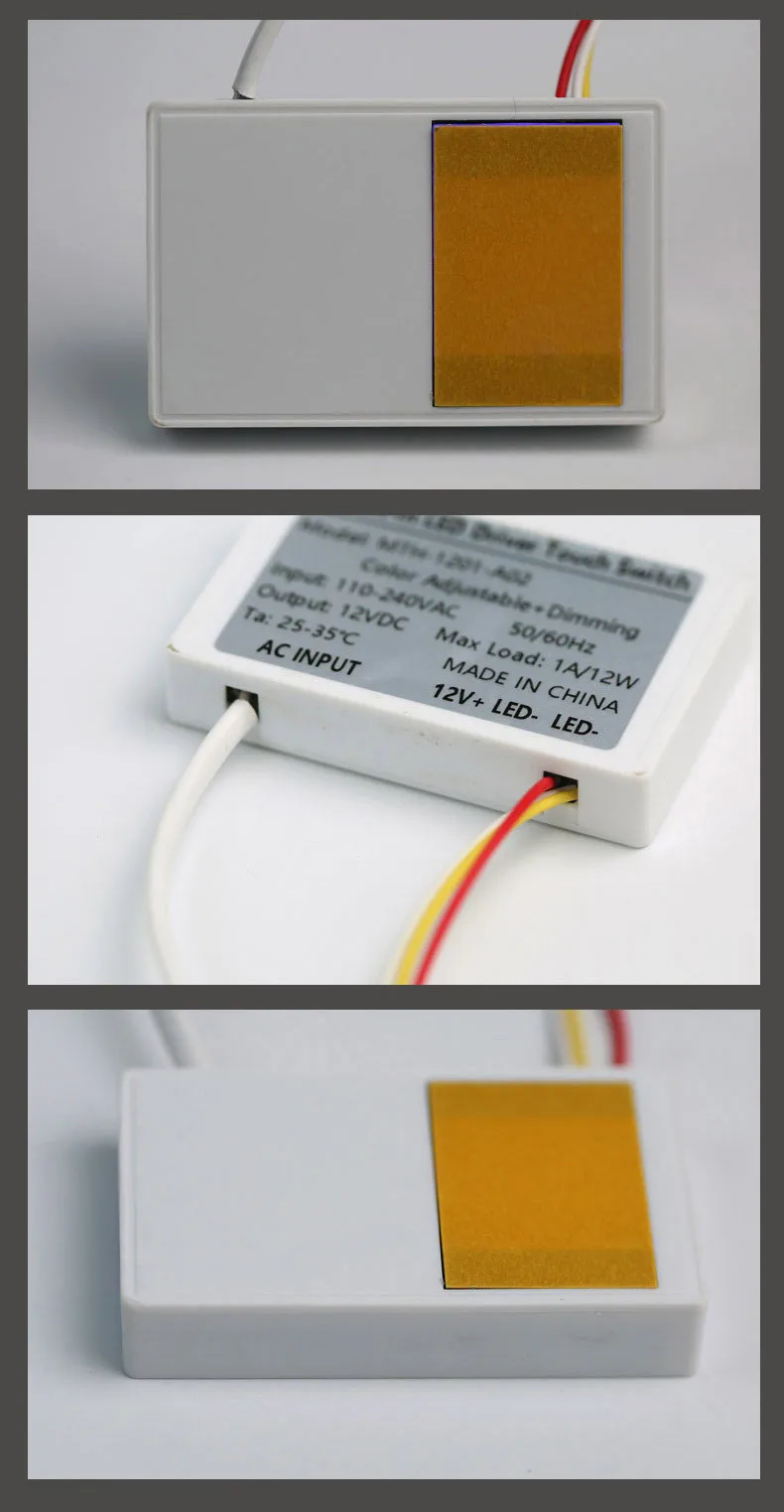 12V LED Smart-Spiegel Touch-Schalter-Set, geeignet für Badezimmerspiegel, Schminkspiegel, Lichthelligkeit einstellbar – Detail 7