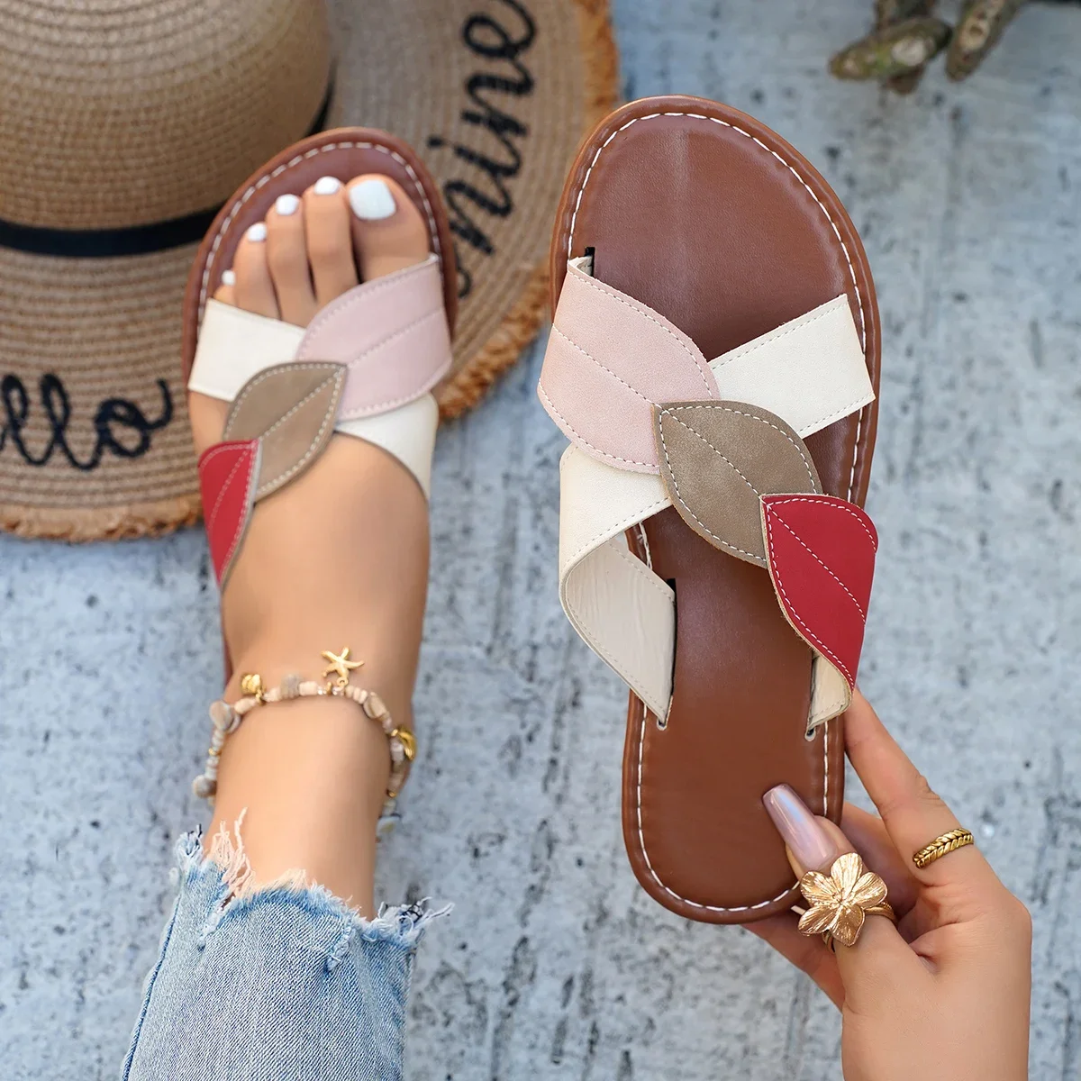 

Women Slippers Lightweight Outdoor Shoes Woman Summer Mix Color Sandals Trend Fashion Slippers Slides Women Zapatos De Mujer