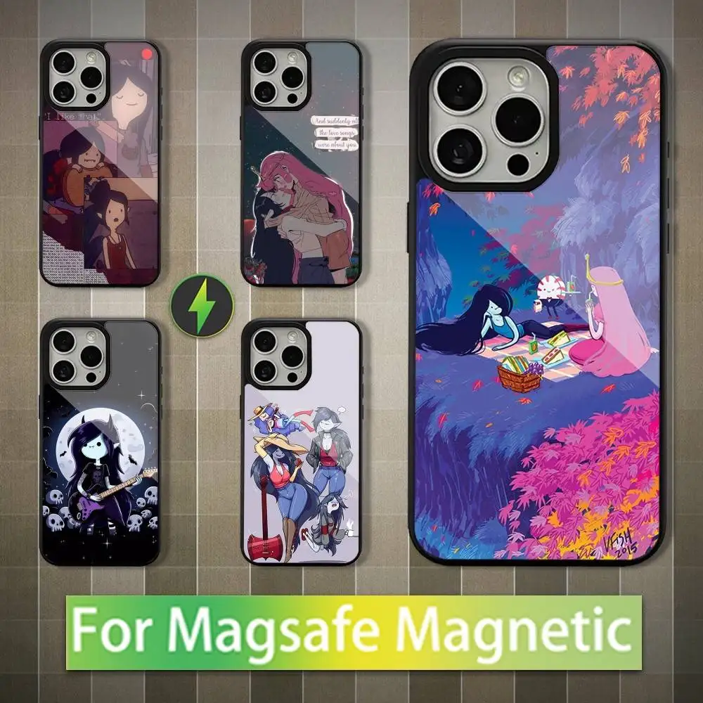 

A-Adventure Time M-Marceline Phone Case For iPhone 16,15,14,13,12,11,Pro,Max,Plus,Mini,Magsafe,Magnetic Wireless Charging Case