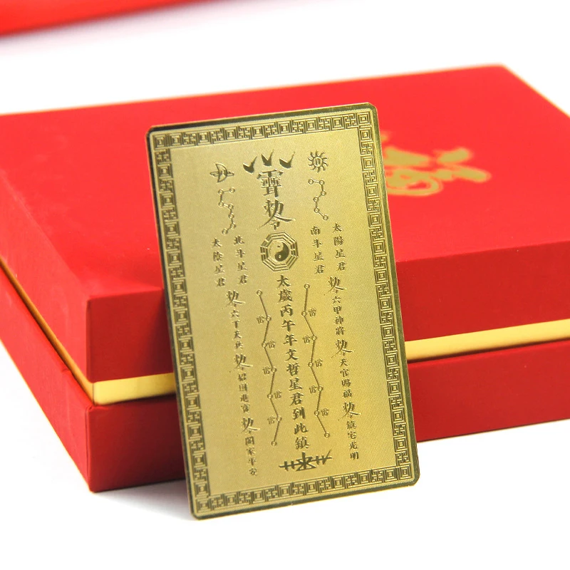 Bestseller 2026 Tai Sui Amulett-Karte Pferdejahr Feng Shui Glücksbringer-Karte Bringt Reichtum & Wohlstand & Glück Heim- oder Bürodekoration