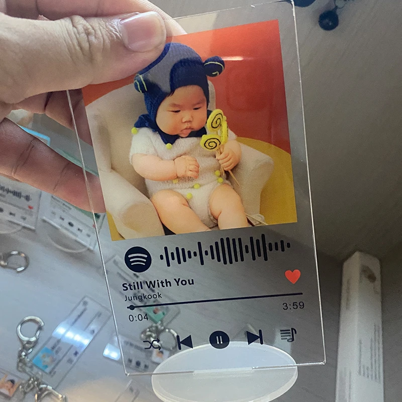 

Personalized Custom Photo Acrylic Board Spotify Music Code Plaque Couple Gift Bedside Decoration Ornament