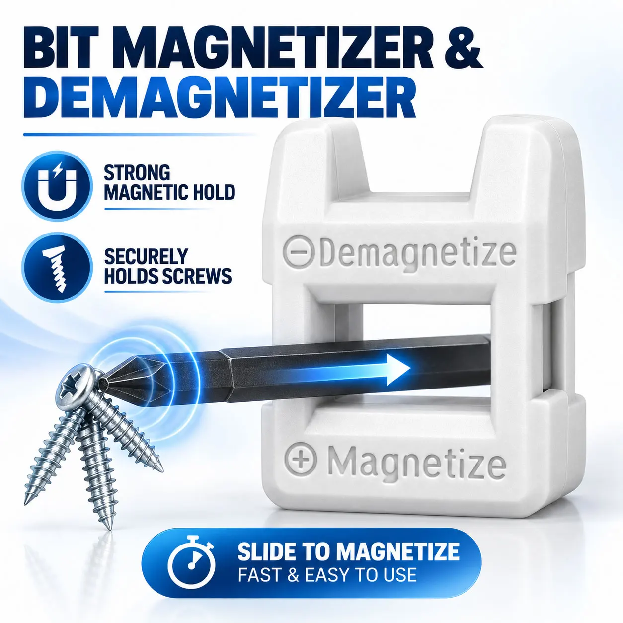 Magnetizer Demagnetizer Tools Two In One Screwdriver Tip Magnetizer Degausser For Hardware Repair