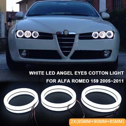 6rings White LED DRL Angel Eyes Headlights For Alfa Romeo Brera Spider 159 2005-2011 Cotton Lights Free Error