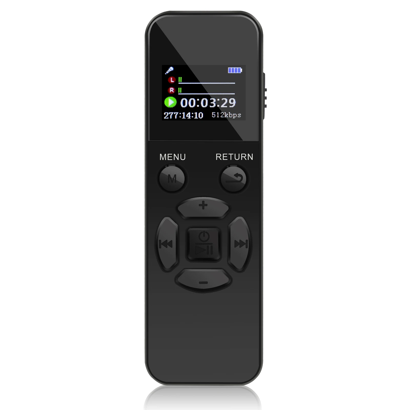 

V58 Digital Audio Voice Recorder Type C Charging Mp3 Player 1536Kbps WAV Sound Recording Device with Password Protection