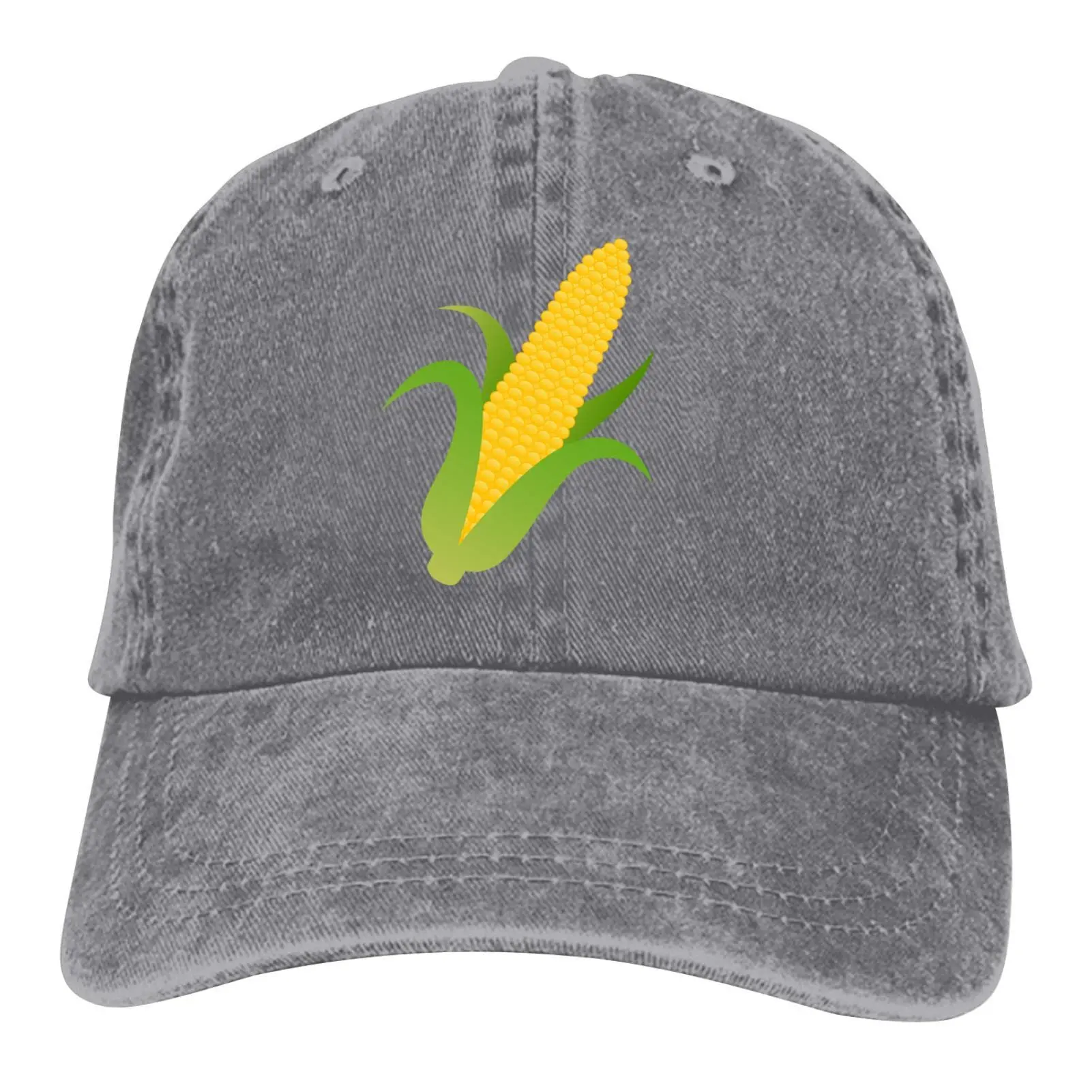 Yellow Corn Baseball Cap Vintage Adjustable Washed Hats Twill Plain Cowboy Hats Denim Dad Hat for Men Women Boy Girl