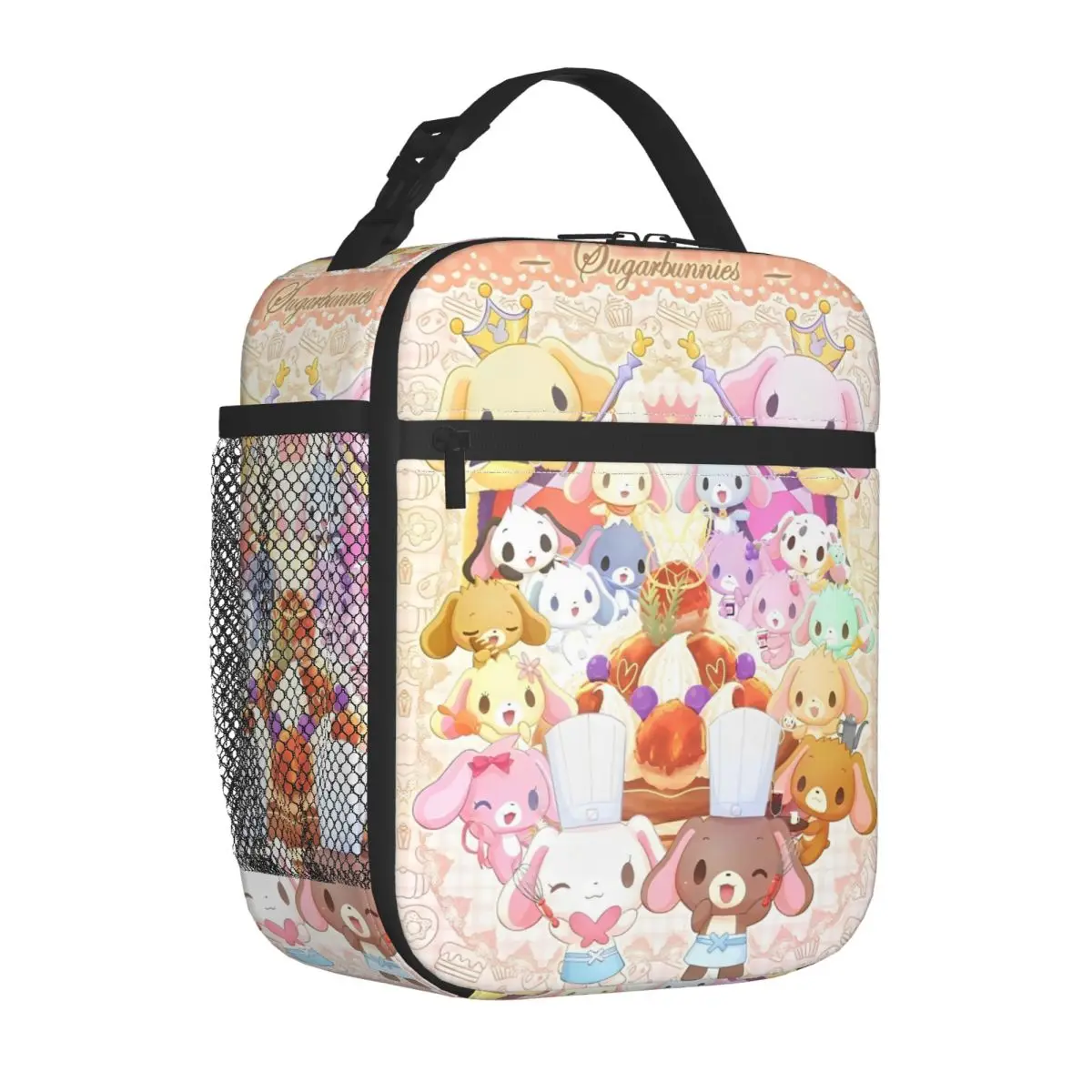 

Sugarbunnies Sugar Rabbit Insulated Lunch Bag Large Cartoon Reusable Cooler Bag Tote Lunch Box College Travel Food Handbags